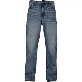 Spodenki męskie - Urban Classics Męskie spodnie jeansowe rozkloszowane, Piasek zniszczony sprany, 10 - grafika 1