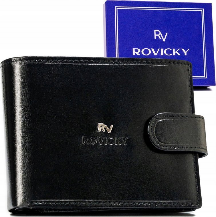 Rovicky Duży, Męski Portfel Ze Skóry Naturalnej