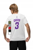 Koszulki męskie - KOSZULKA MĘSKA Z NADRUKIEM NA PLECACH NBA LAKERS - ANTHONY DAVIS -XS - miniaturka - grafika 1