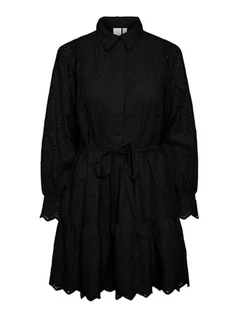 Sukienki - YAS Damska sukienka mini YASHOLI, czarny, XS - grafika 1