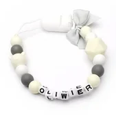 Akcesoria do smoczków - Silikonowa zawieszka z imieniem OLIWIER upominek - miniaturka - grafika 1