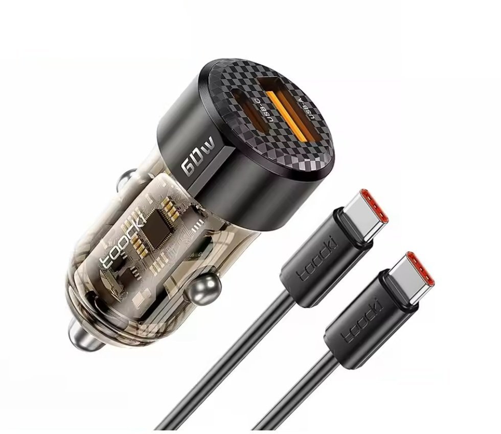 Ładowarka Kaku Ładowarka Samochodowa Toocki 60W 2 porty + Kabel 1m