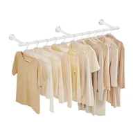 Wieszaki i stojaki - Wieszak ścienny ze stali biały 170 cm - miniaturka - grafika 1