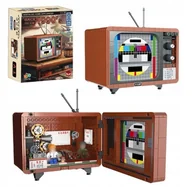 Klocki - KLOCKI KONSTRUKCYJNE RETRO TELEWIZOR TV Z LAT 90. 549 ELEMENTÓW ZESTAW - miniaturka - grafika 1