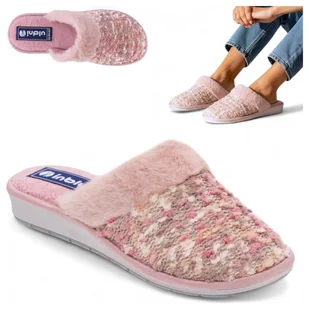 Kapcie Domowe Ciepłe Damskie Klapki z Futerkiem Wygodne Laczki Inblu Róż 40 - Kapcie damskie Kapcie Domowe Ciepłe Damskie Klapki z Futerkiem Wygodne Laczki Inblu Róż 40 - Kapcie damskie - miniaturka - grafika 1