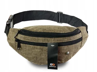 SASZETKA NERKA DUŻA NA PAS BIODRA LISTONOSZKA BRĄZOWA - Nerki - miniaturka - grafika 1