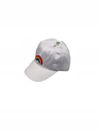 Czapki i chusty sportowe męskie - Biała damska czapka z daszkiem tęcza daszek - miniaturka - grafika 1