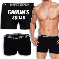 Majtki damskie - Bokserki Black Na Kawalerski GROOM'S SQUAD - XXL - miniaturka - grafika 1
