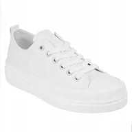 Sneakersy damskie - Big Star LL274968 Trampki Sneakersy Damskie Tenisówki Białe R 37 - miniaturka - grafika 1