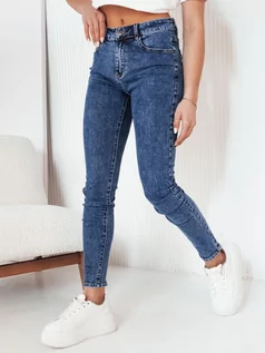 Spodnie damskie - Spodnie damskie jeansowe MABRAN niebieskie Dstreet UY1973 - grafika 1