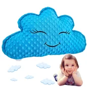 Kołdry i poduszki dla dzieci - Poduszka dekoracyjna niebieska chmurka 30x50 cm, Pluszak maskotka dla niemowlaka, Pomysł na prezent dla dziecka - miniaturka - grafika 1