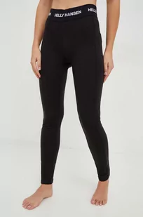 Helly Hansen legginsy funkcyjne kolor czarny - Spodnie sportowe damskie - miniaturka - grafika 1