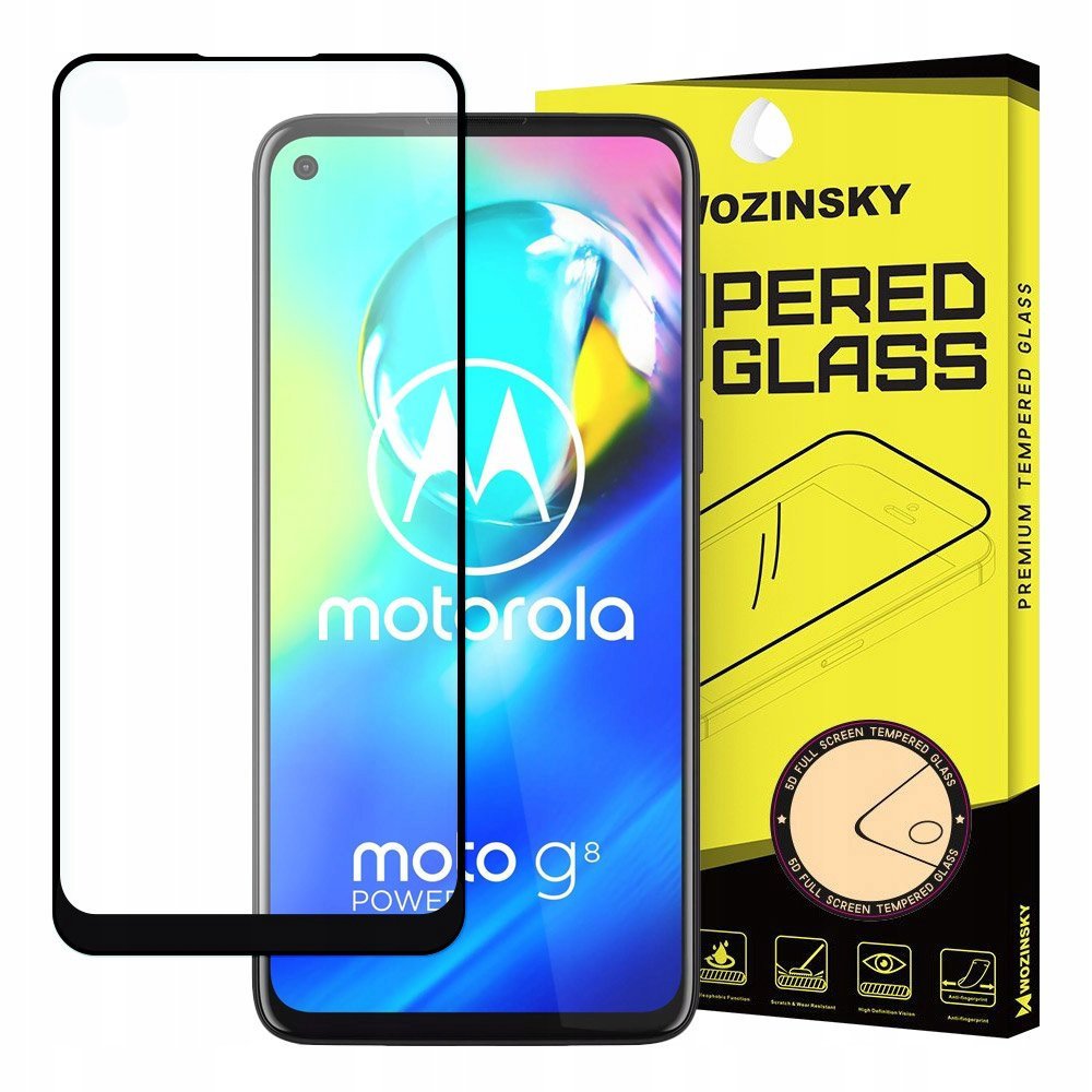 SZKŁO FULL GLUE SZYBKA DO MOTOROLA MOTO G8 POWER