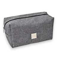 Kosmetyczki, organizery i kuferki - Kosmetyczka męska wodoodporna saszetka podróżna etui organizer kosmetyczka szara - miniaturka - grafika 1
