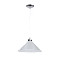 Lampy sufitowe - AVOLA LAMPA WISZĄCA CHROMOWA E27 KLOSZ BIAŁY 31-20710 - miniaturka - grafika 1