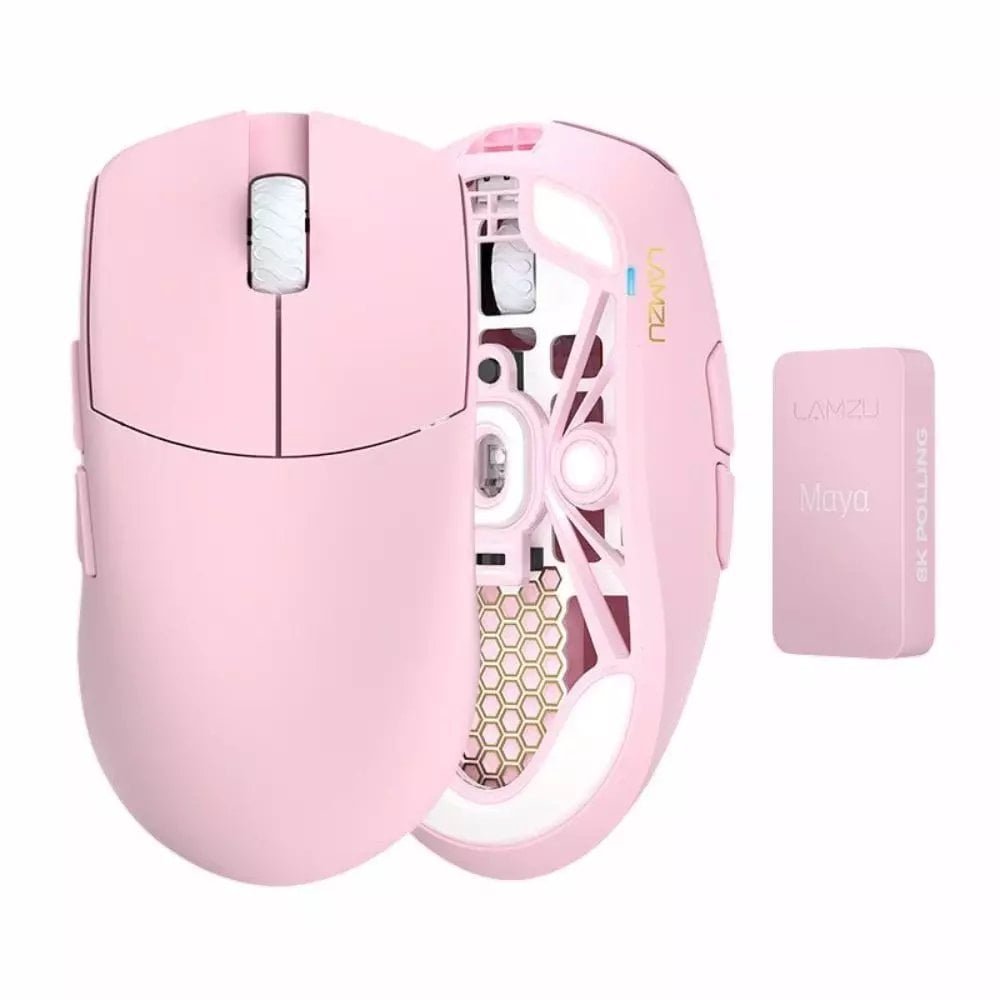 Lamzu LAMZU Maya Gaming mysz 8kHz częstotliwość próbkowania 2,4GHz Wireless - pink