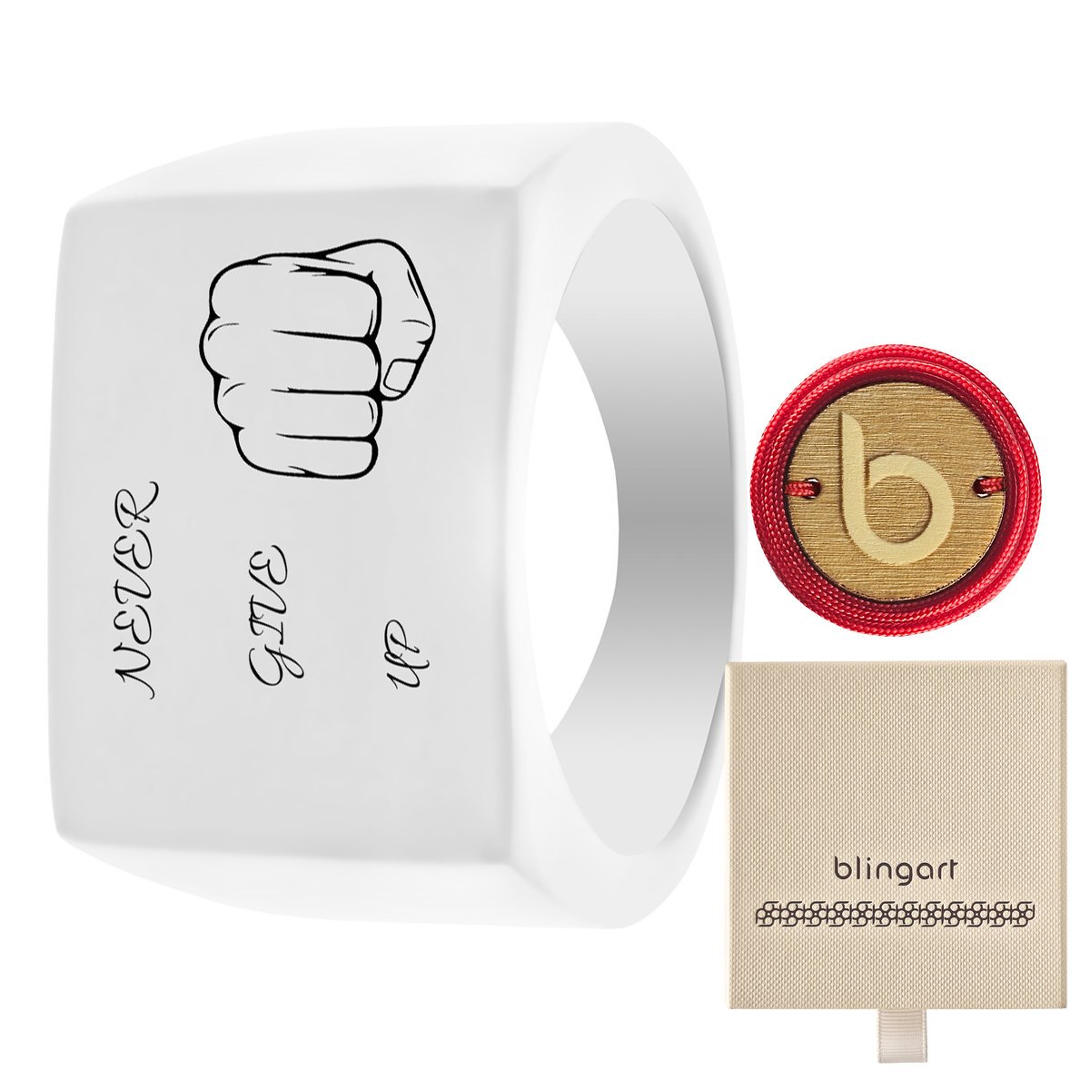 Sygnet męski klasyczny stal chirurgiczna grawer BLINGART