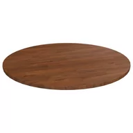 Blaty meblowe i parapety okienne - Okrągły blat do stolika, ciemnobrązowy, Ø80x1,5 cm, lity dąb - miniaturka - grafika 1