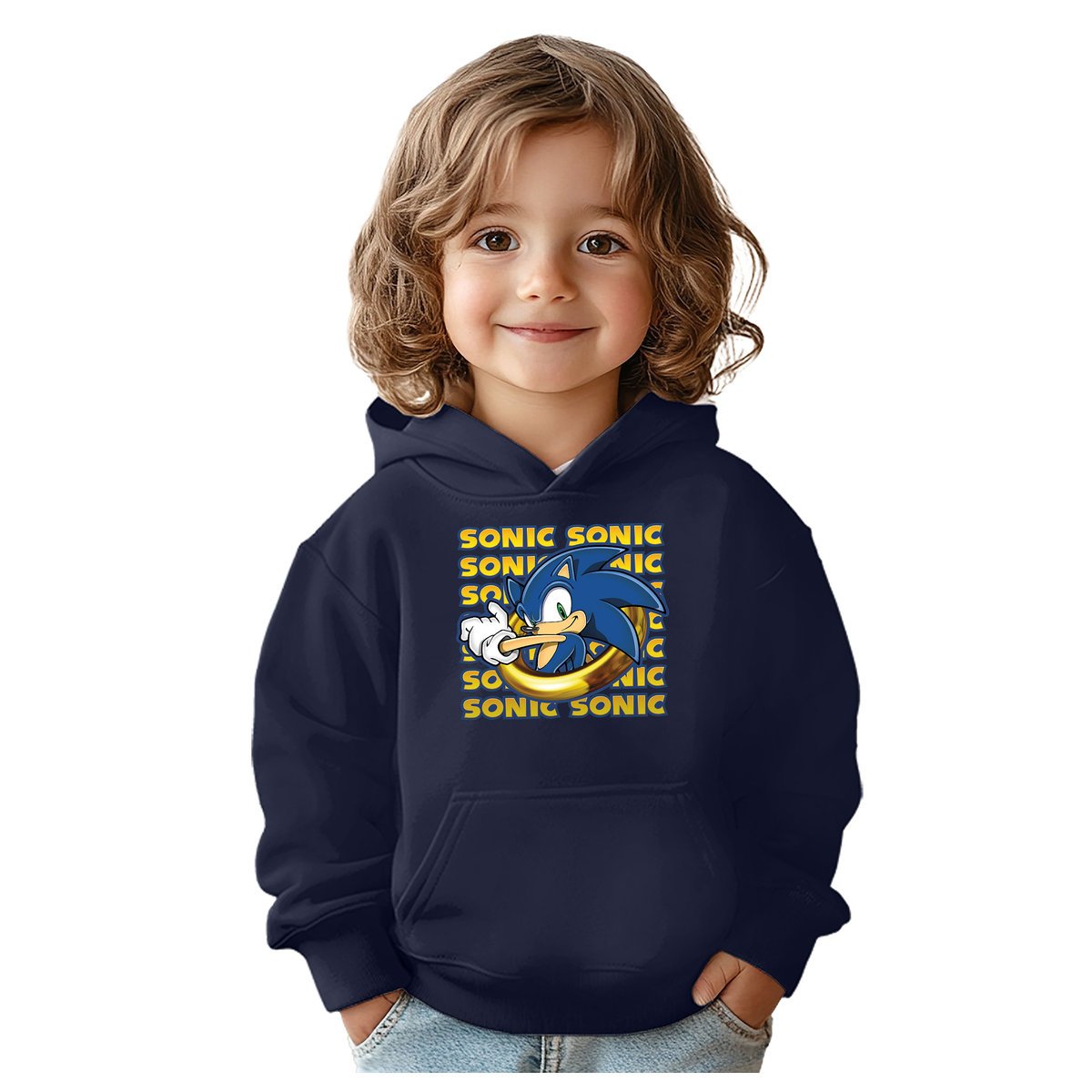 BLUZA DZIECIĘCA SONIC 104 Z KAPTUREM BAWEŁNIANA JAKOŚĆ