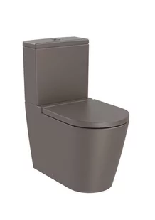 Roca Inspira Toaleta WC stojąca 64,5x37,5 cm kompaktowa bez kołnierza cafe A342526660 - Kompakty WC - miniaturka - grafika 1