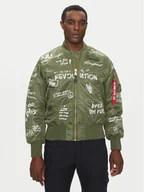 Kurtki męskie - Alpha Industries Kurtka bomber MA-1 Peace 156136 Zielony Regular Fit - miniaturka - grafika 1