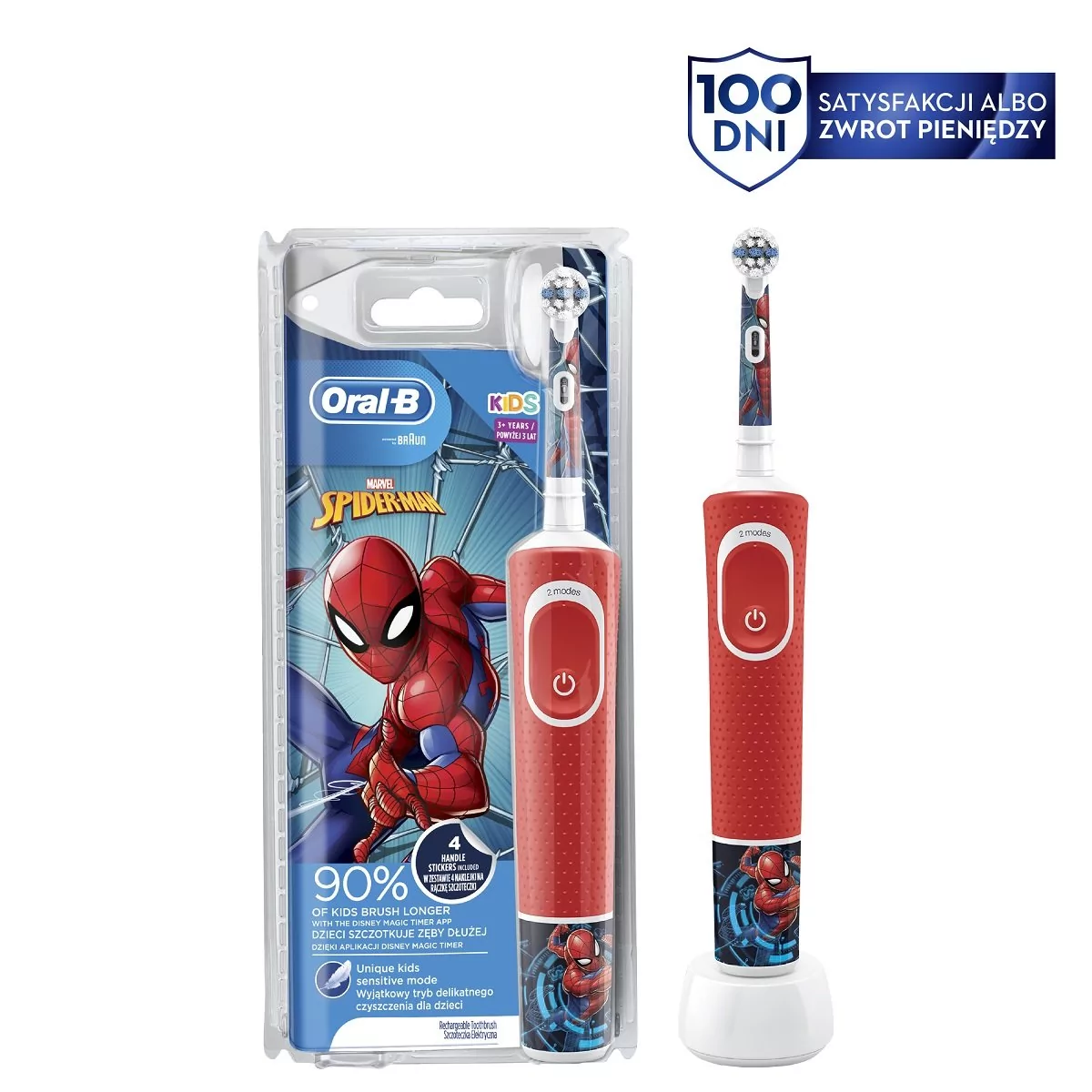 Braun Oral-B Kids D100 Spiderman - Ceny i opinie na Skapiec.pl