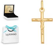 Biżuteria religijna - Złoty krzyżyk 585 prezent grawer pudełko - miniaturka - grafika 1