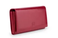 Portfele - Portfel damski Skórzany VerMari RFID Ochrona kart Czerwony - miniaturka - grafika 1
