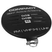 Anteny TV - Antena Dookólna Tv Compact Czarna Produkt Polski - miniaturka - grafika 1