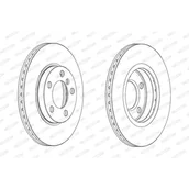 Tarcze hamulcowe - Tarcza hamulcowa FERODO DDF2122C - miniaturka - grafika 1