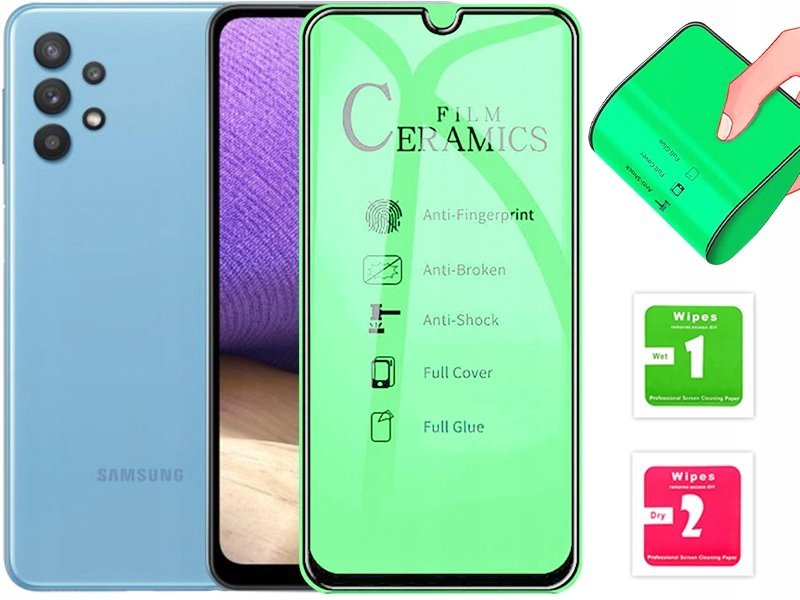 SZKŁO HYBRYDOWE 5D OCHRONNE PEŁNE ELASTYCZNE CAŁY EKRAN DO SAMSUNG A32 4G