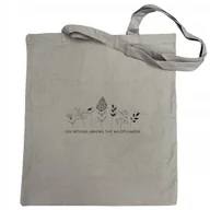 Torby i wózki na zakupy - Torba na zakupy fajny nadruk napis Dzikie Kwiaty - miniaturka - grafika 1