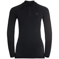 Swetry damskie - Odlo Half Zip Performa Sweter Damski, Black - New Odlo Graphite Grey, XS - miniaturka - grafika 1