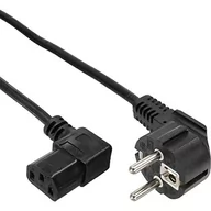 Kable komputerowe i do monitorów - InLine Kabel zasilający Kabel Zasilający Typ F German kątowy C13 prawy kątowy czarny 3m 16752A - miniaturka - grafika 1