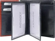 Portfele - Rovicky Pionowy portfel męski dwukolorowy, skóra naturalna HQ Rovicky - miniaturka - grafika 1