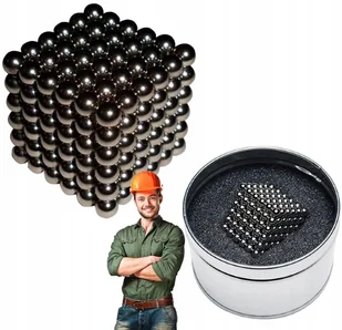 KULKI MAGNETYCZNE NEOCUBE 216 SZTUK klocki 5mm czarne - Magnesy - miniaturka - grafika 1