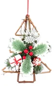 Ozdoby bożonarodzeniowe - Choinka Drewniana Dekoracja Wisząca Zawieszka Stroik Na Drzwi 30 Cm - miniaturka - grafika 1