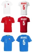 Koszulki sportowe męskie - Koszulka CZECHY JAKUB BRABEC 5 JR - miniaturka - grafika 1