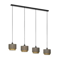 Lampy sufitowe - Lampa wisząca MARCHENA 4xE27 - czarny/szary - miniaturka - grafika 1