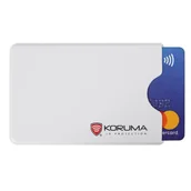 Etui na dokumenty i karty - Plastikowe etui antykradzieżowe RFID na kartę plastikową (biały) - miniaturka - grafika 1