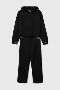 Dresy i komplety dla dziewczynek - Calvin Klein Jeans dres dziecięcy kolor czarny - grafika 1