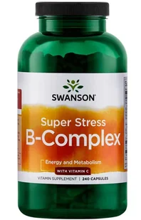 SWANSON Super Stress Witamina B Kompleks 240kaps - suplement diety - Witaminy i minerały - miniaturka - grafika 2