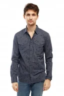 Koszule męskie - WRANGLER 2 PKT FLAP SHIRT OMBRE BLUE W5A56S154 M - miniaturka - grafika 1