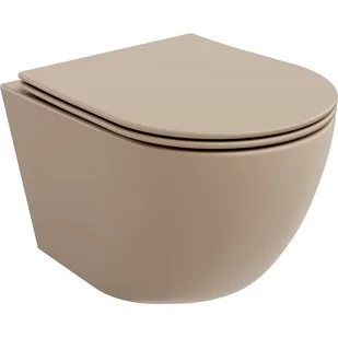 Mexen Lena Miska Wc Rimless Z Deską Wolnoopadającą Slim, Duroplast, Cappuccino Mat - 30224064 - Miski WC - miniaturka - grafika 1