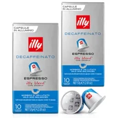 Kawa w kapsułkach i saszetkach - 2x KAPSUŁKI ILLY DECAFFEINATO DO NESPRESSO BEZKOFEINOWA 100% ARABIKA 10SZT - miniaturka - grafika 1