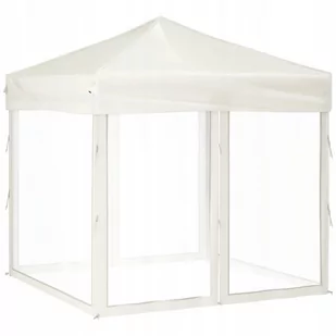 Składany namiot imprezowy ze ściankami, kremowy, 2x2 m - Pawilony ogrodowe - miniaturka - grafika 1