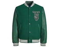 Kurtki męskie - JACK & JONES Męska kurtka bomber Jorcollege Sn bomber, Zielona wędrówka, XXL - miniaturka - grafika 1