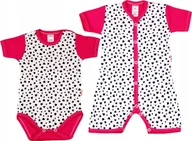 Rampersy - BODY Kr RAMPERS Kr Zestaw Serd RÓŻ r 62 KLEKLE - miniaturka - grafika 1