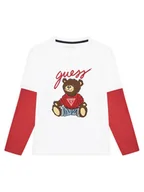 Bluzki damskie - Guess Bluzka L4BI13 I3Z14 Biały Regular Fit - miniaturka - grafika 1