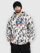 Bluzy męskie - 4F Bluza dresowa loose z kapturem męska - biała XL - miniaturka - grafika 1